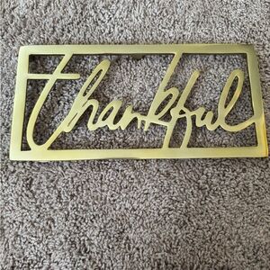 NWT Crate&Barrel Gold Script Trivet